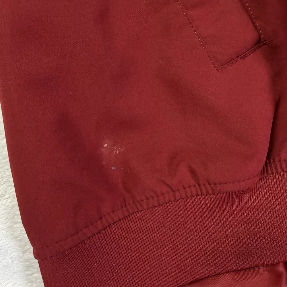 WSU‎ Cougars Windbreaker Sweatshirt V Neck Mens XL Red Embroidered Collegiate